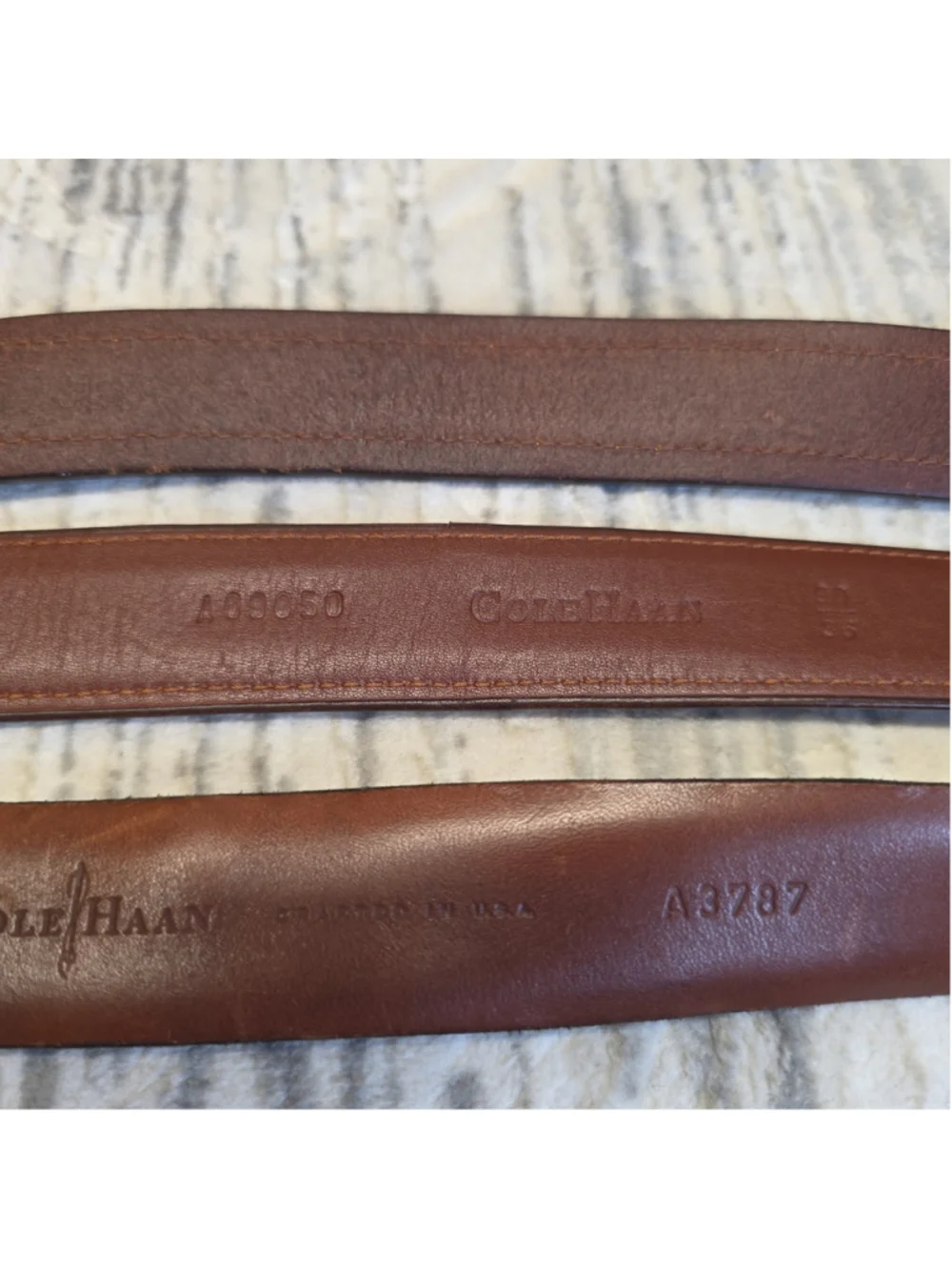 Cole Haan Bundles Leather Mens Size 90/36 Metal Buckle Classic Business